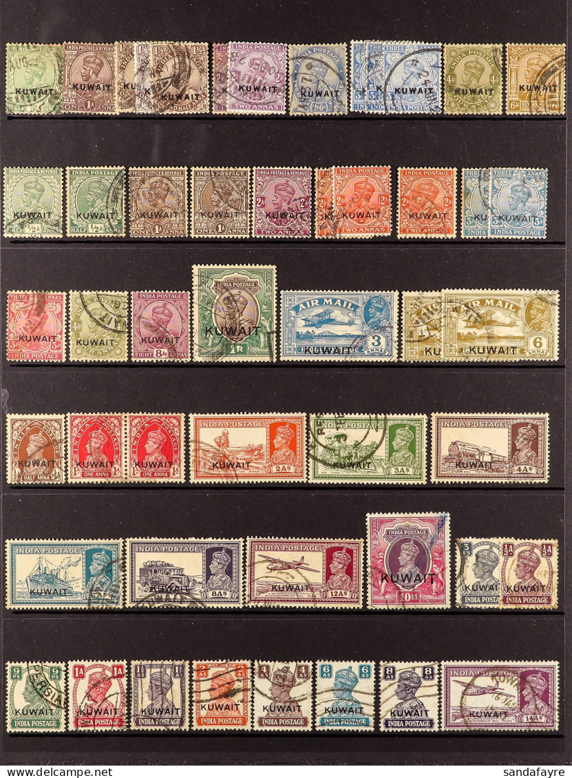 1923 - 1958 USED COLLECTION Incl. 1923-24 To 6a, 1929-37 To 1r, 1939 To 12a And 10r, 1945 Most To 14a, 1948-49 Set, Olym - Koweït