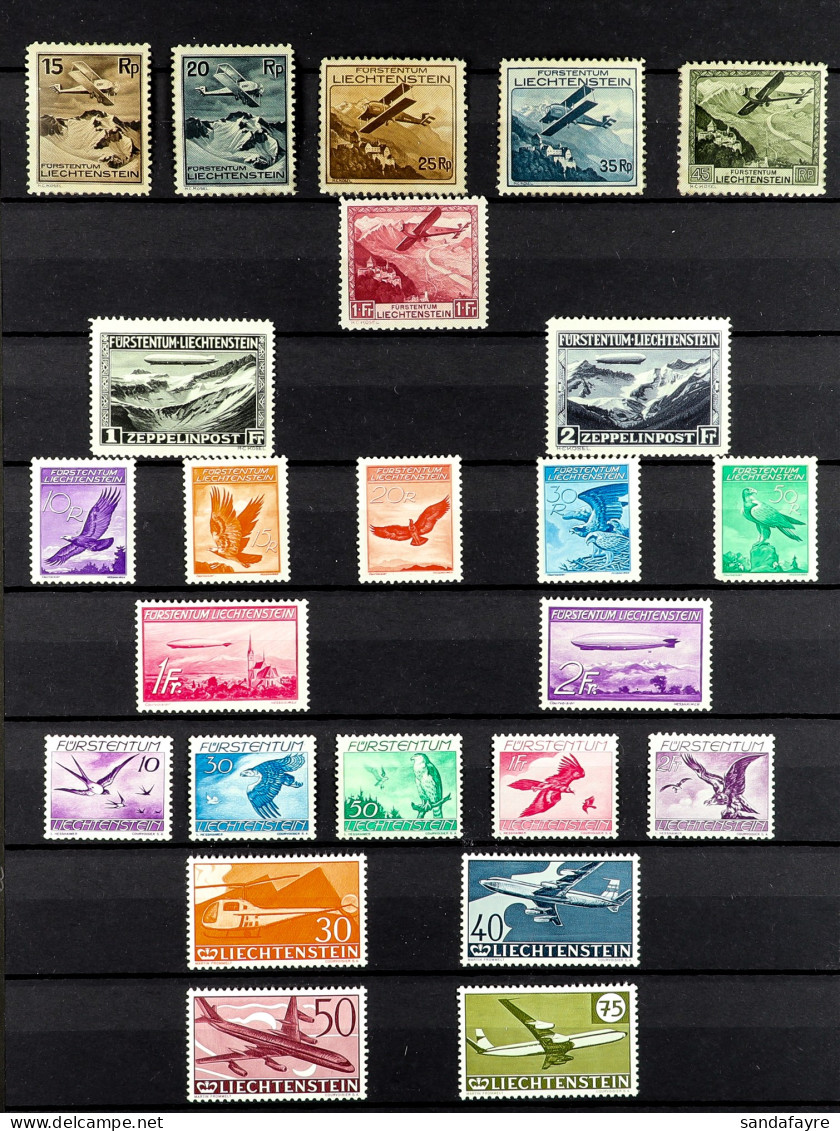 1930 - 1960 AIR POST STAMPS Collection Of Mint Stamps On A Protective Stock Page, 1930 Set, 1931 Zeppelin Set, 1934 Bird - Sonstige & Ohne Zuordnung