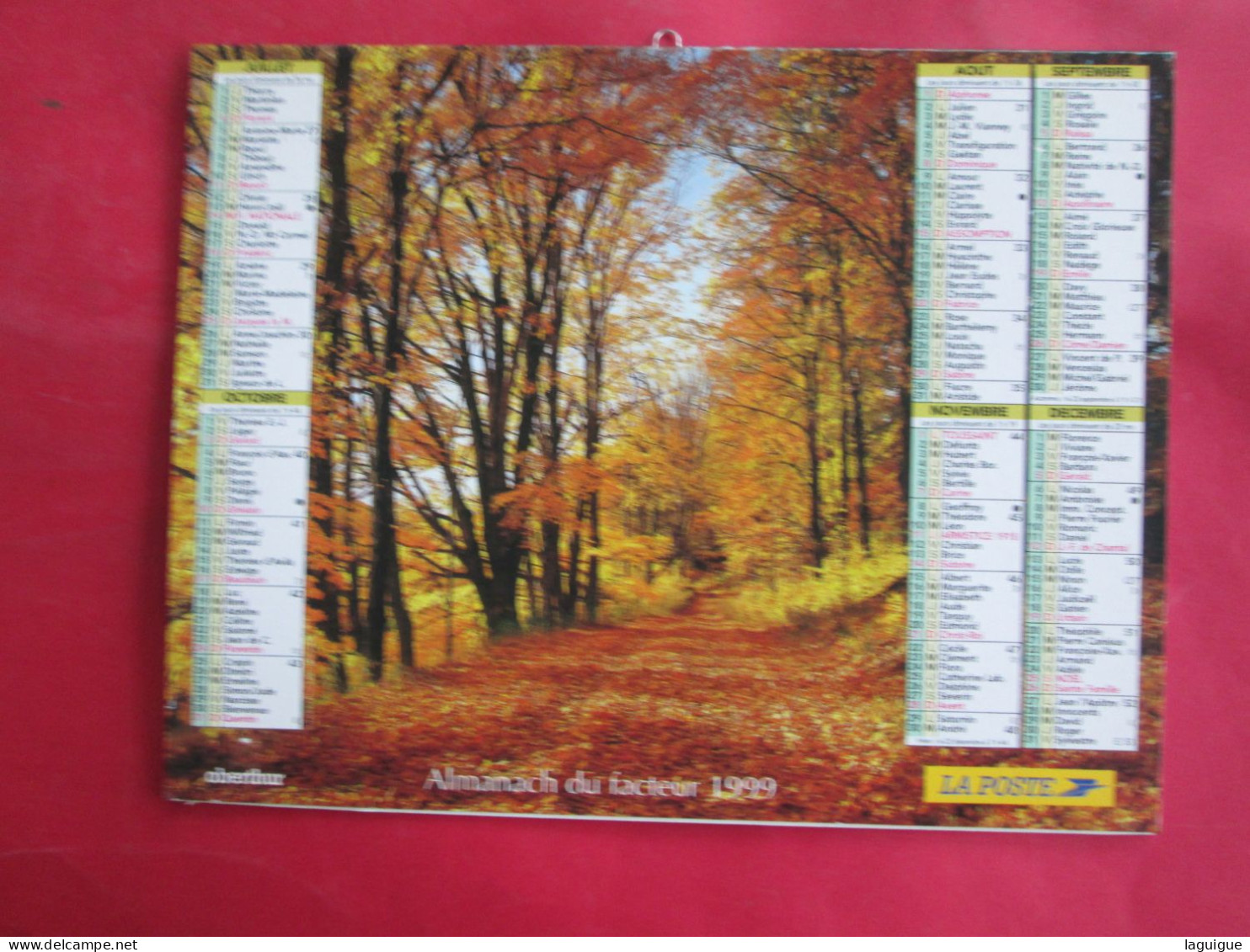 CALENDRIER ALMANACH 1999 PAYSAGE D'AUTOMNE PONT EN PIERRES OBERTHUR - Big : 1991-00