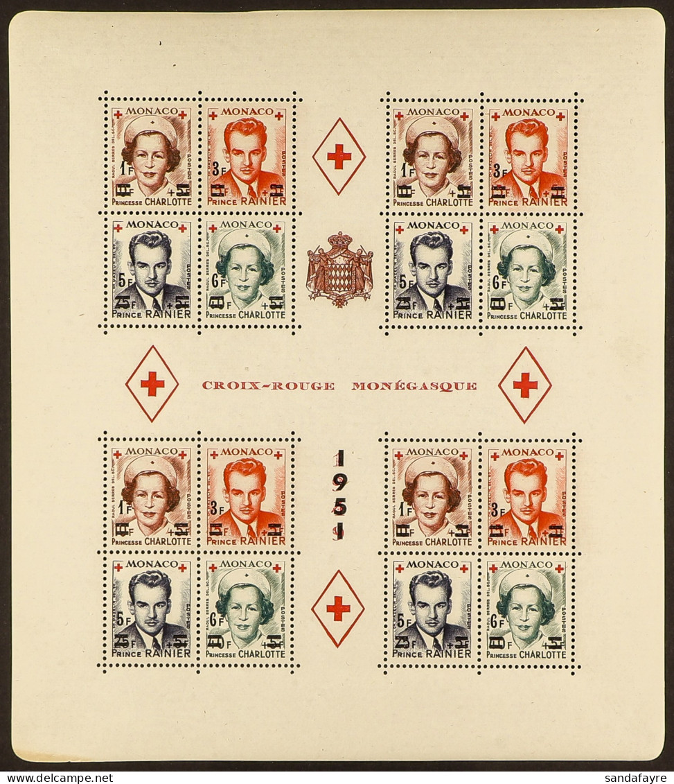 1951 RED CROSS SHEETLETS Set Perf & Imperf, Yv 4A/4B, SG MS408/409, Never Hinged Mint. Cat. â‚¬1060 In Yvert 2018. (2) - Sonstige & Ohne Zuordnung