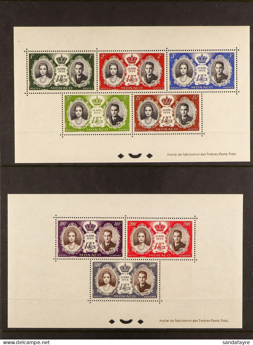 1956 Royal Wedding Set In Limited Edition Collective Sheetlets, Yv 5 & 6, Never Hinged Mint. S.T.C. â‚¬640 In Yv. 2018.  - Other & Unclassified