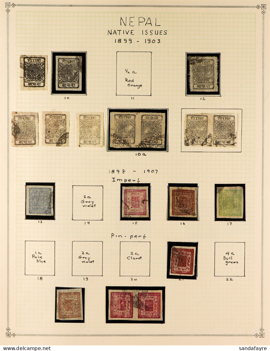 1886 - 1975 COLLECTION Of Mint & Used Stamps To 1968, Then Never Hinged Mint To 1975, With 19th Century Used Ranges On T - Népal