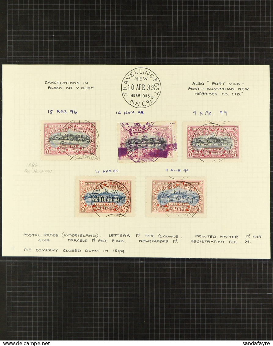 1897 AUSTRALIAN NEW HEBRIDES COMPANY LIMITED LOCAL ISSUES A Study Collection Incl. Mint Blocks For Each Value (ex. Baldw - Sonstige & Ohne Zuordnung