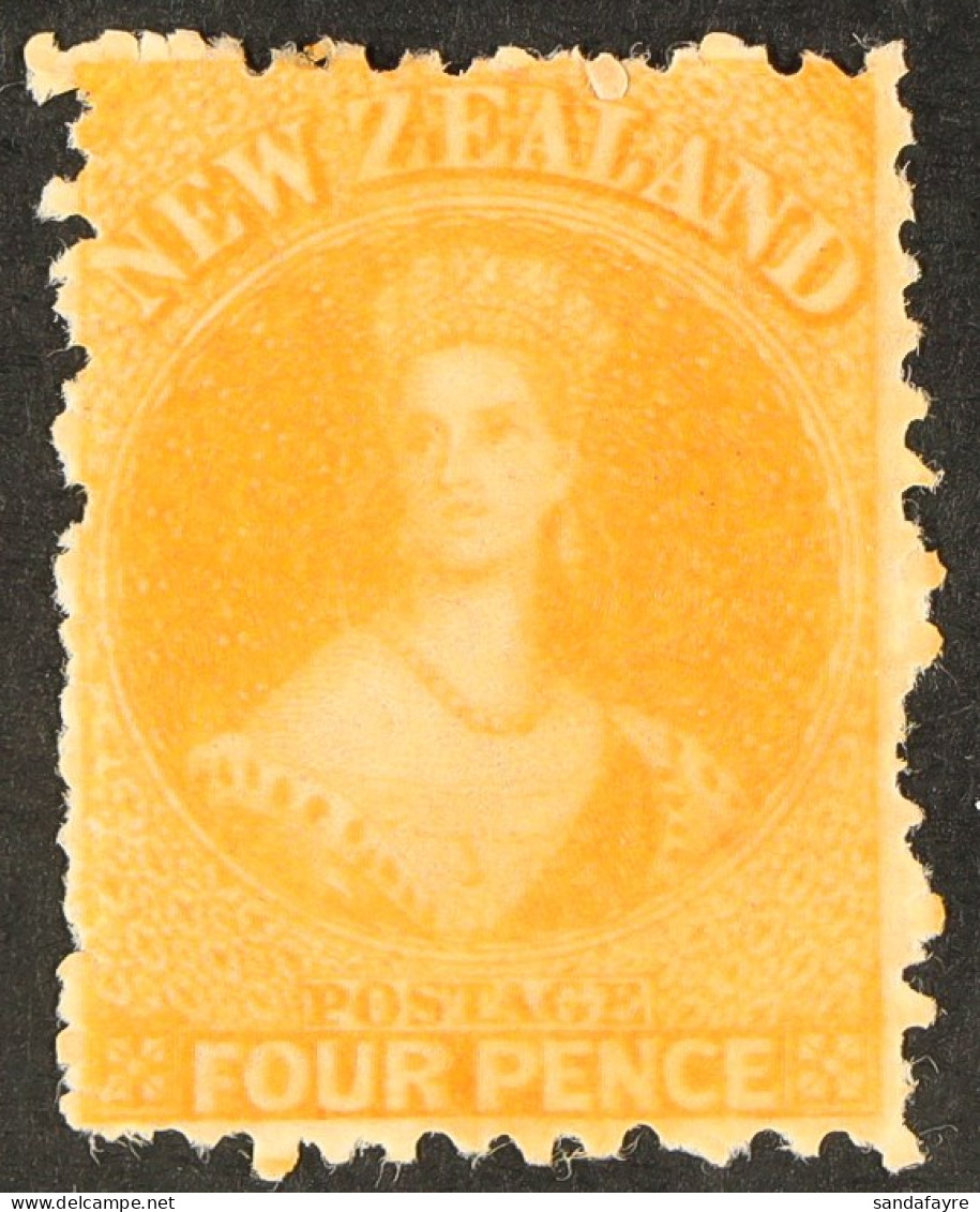 1873 4d Orange-yellow No Wmk, Perf 12Â½, SG 139, Mint Large Part OG. Fresh, Cat Â£300 - Autres & Non Classés