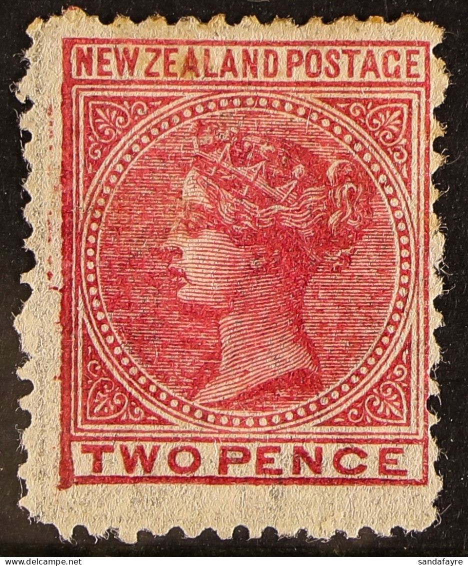 1875 2d Rose Side-face, Star Watermark, SG 179, Mint With Large Part Gum, Slight Discolouration. Cat. Â£850. - Autres & Non Classés