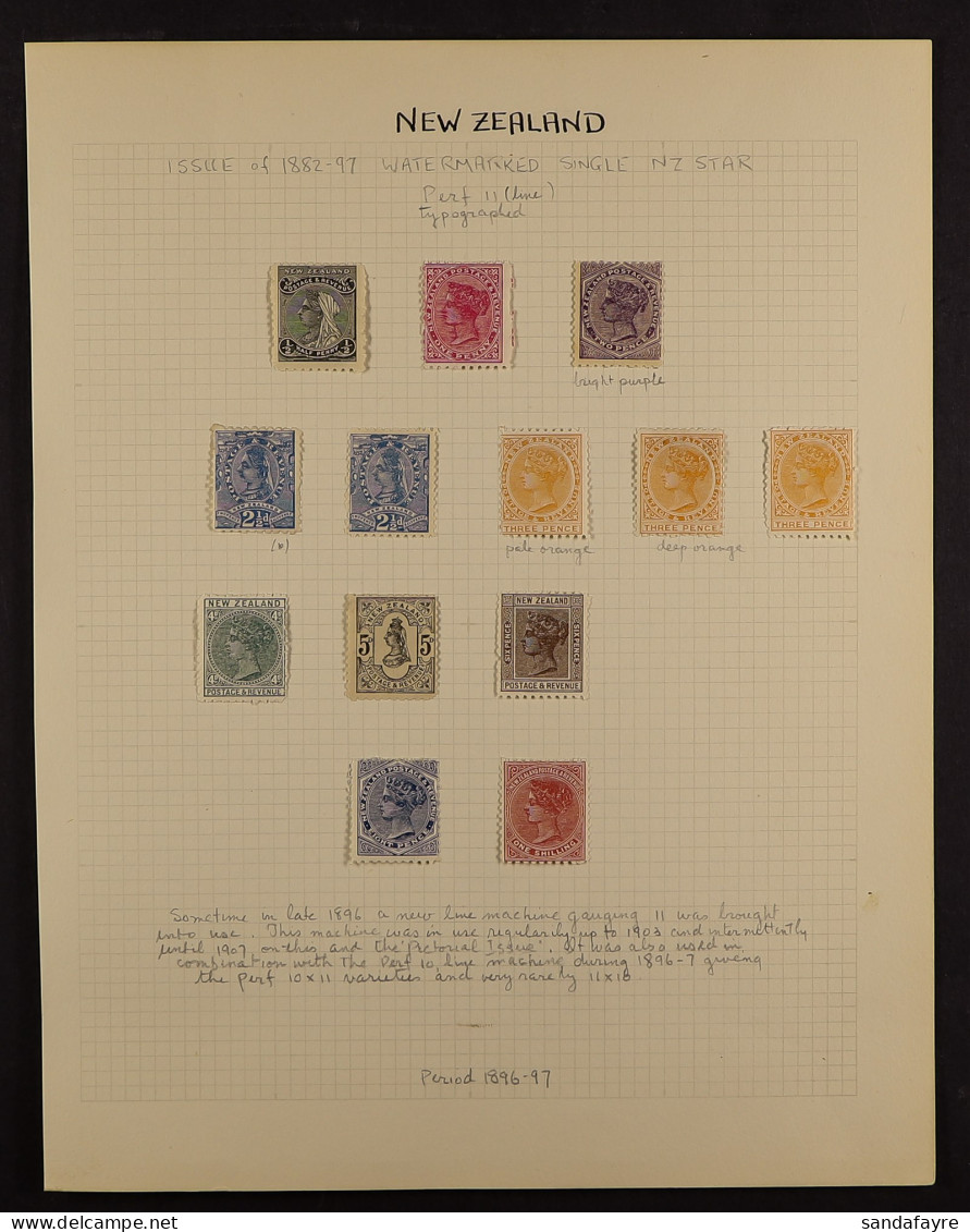 1895-1900 Sideface Perf 11 Complete Set To 1s, With A Few Additional Shades, SG 236/45, Fine Mint, Cat Â£650+ (13 Stamps - Autres & Non Classés