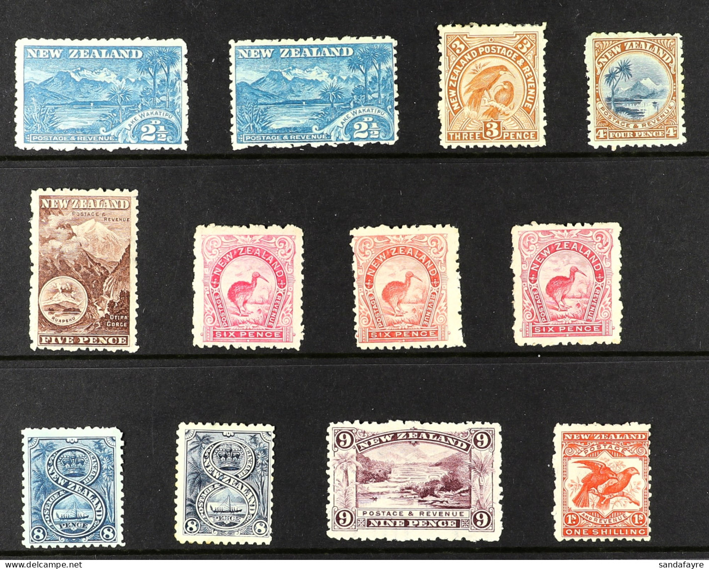 1902-07 Pictorial Perf 11 Complete Set To 1s With Some Additional Listed Shades, SG 308/15, Mint. Cat Â£575 (12 Stamps) - Andere & Zonder Classificatie