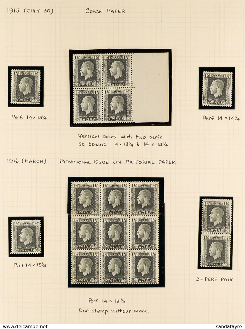 1915 - 1922 RECESS-PRINTED DEFINITIVES SPECIALISED COLLECTION Of Chiefly Very Fine Mint & Some Used Stamps Expertly Anno - Andere & Zonder Classificatie