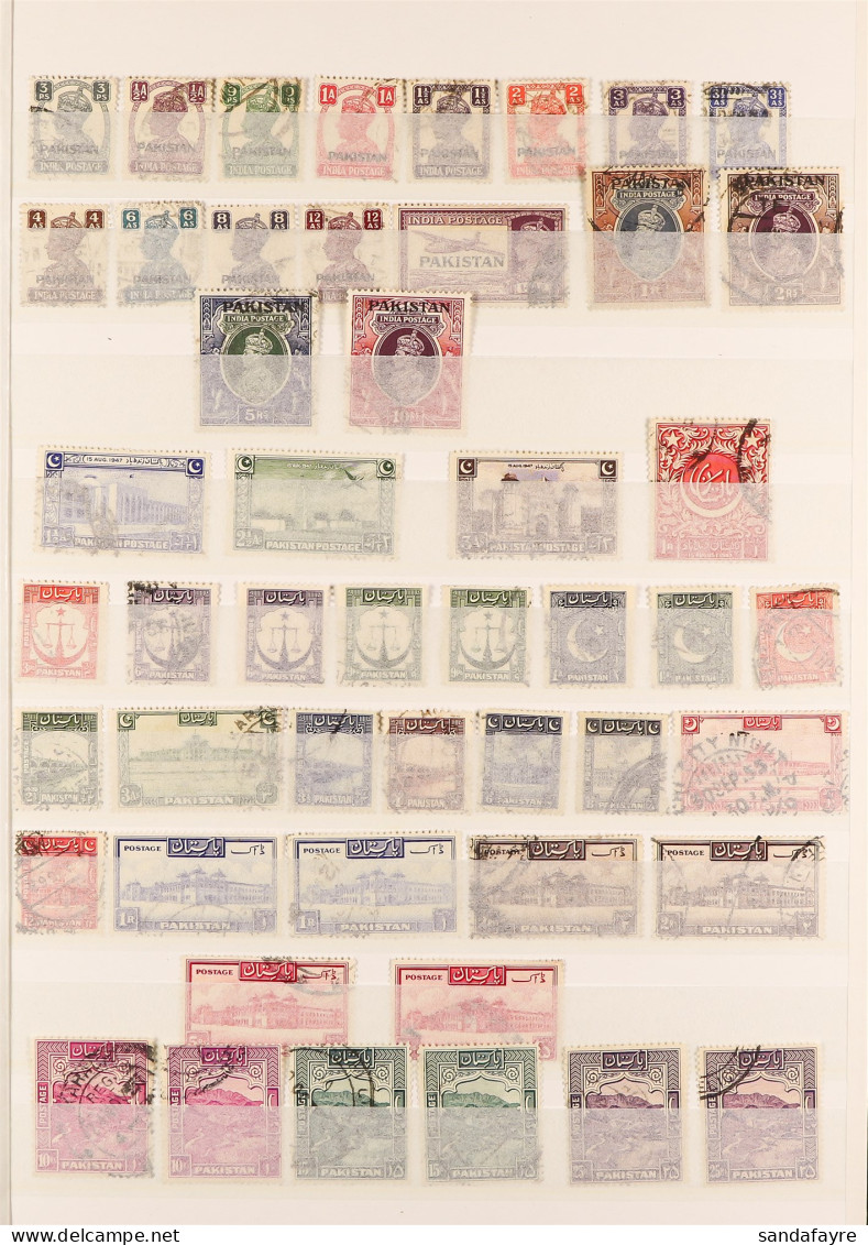 1947 - 1953 USED COLLECTION On Stock Book Pages, Note 1947 Set To 10r (SG 1/17), 1948-53 Years Complete (SG 20/64) With  - Pakistán