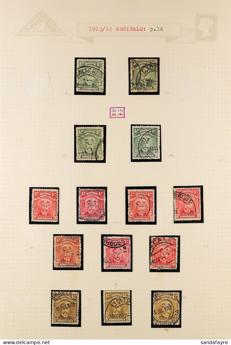 1913-24 ADMIRALS COLLECTION Of Used Stamps Incl. 1913-19 Single Working Plates Perf 15 Â½d (x4, Shades), Die I Perf 14 S - Sonstige & Ohne Zuordnung