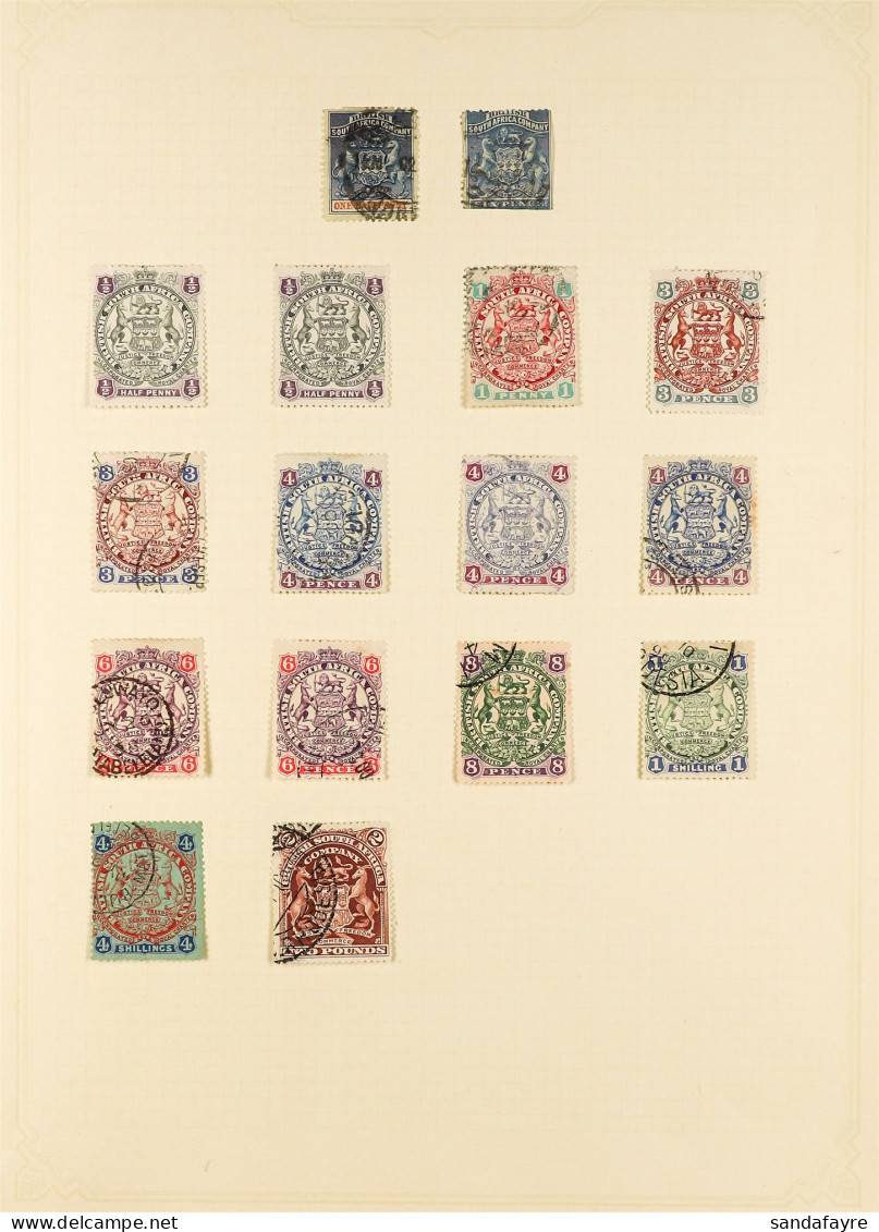 1892 - 1960 COLLECTION Of M & U Stamps On Leaves, Many Sets, Double Heads, Etc (approx 300) - Rhodésie & Nyasaland (1954-1963)