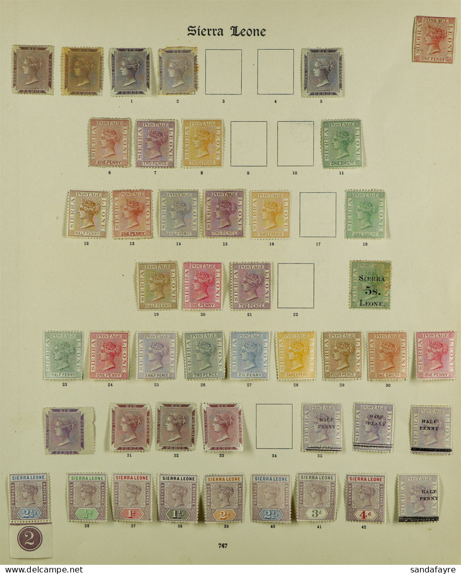 1859 - 1897 MINT COLLECTION. On SG 'Imperial' Album Pages, Stc Â£2000+ (50+ Stamps) - Sierra Leone (...-1960)