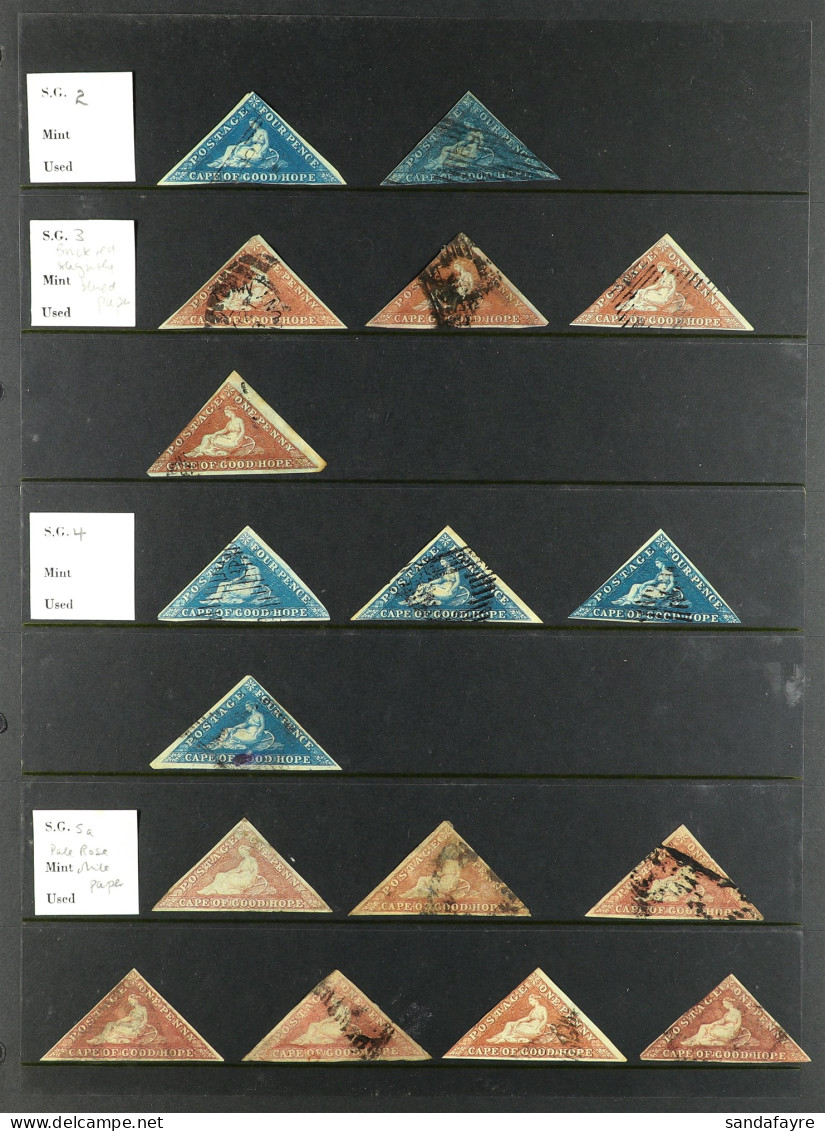 CAPE OF GOOD HOPE 1853 - 1863 TRIANGULAR CLASSICS All Used An Identified On Hagner Pages, Note (identifications Not Guar - Unclassified