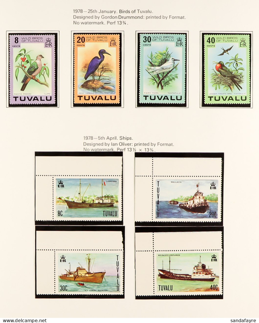 1976 - 2008 EXTENSIVE NEVER HINGED MINT COLLECTION In Three SG Tuvalu Albums, Near- Complete With Sets, Miniature Sheets - Tuvalu