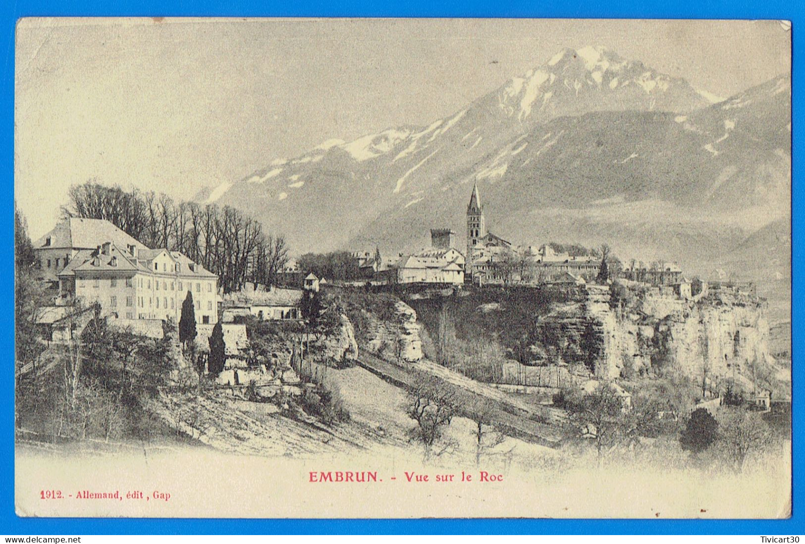 CPA HAUTES-ALPES (05) - EMBRUN - VUE SUR LE ROC - ALLEMAND EDIT. GAP - Embrun