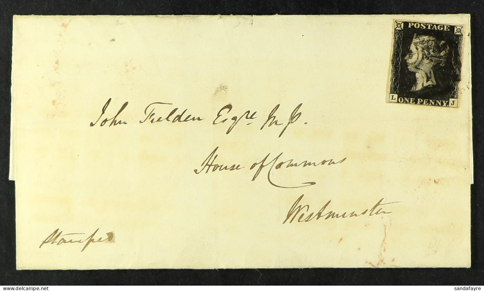 1841 (13 May) Wrapper From Manchester To The House Of Commons, Westminster Bearing 1d Intense Black 'LJ' Plate 6 With 4  - Unclassified