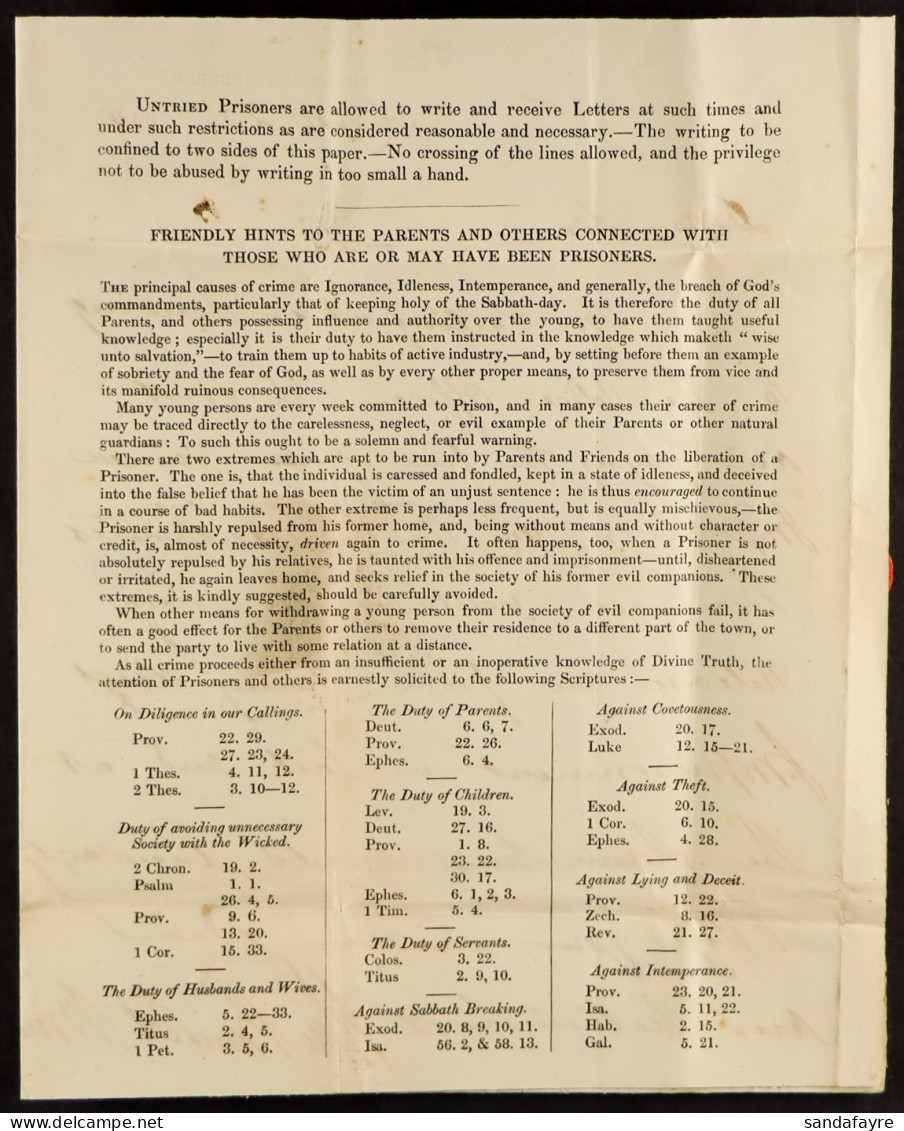 1840 - 1852 PREPAID MAIL Collection Of 36 Prepaid Stampless Covers (a Few Are Fronts) From May 1840 To 1852 With Many Di - Other & Unclassified