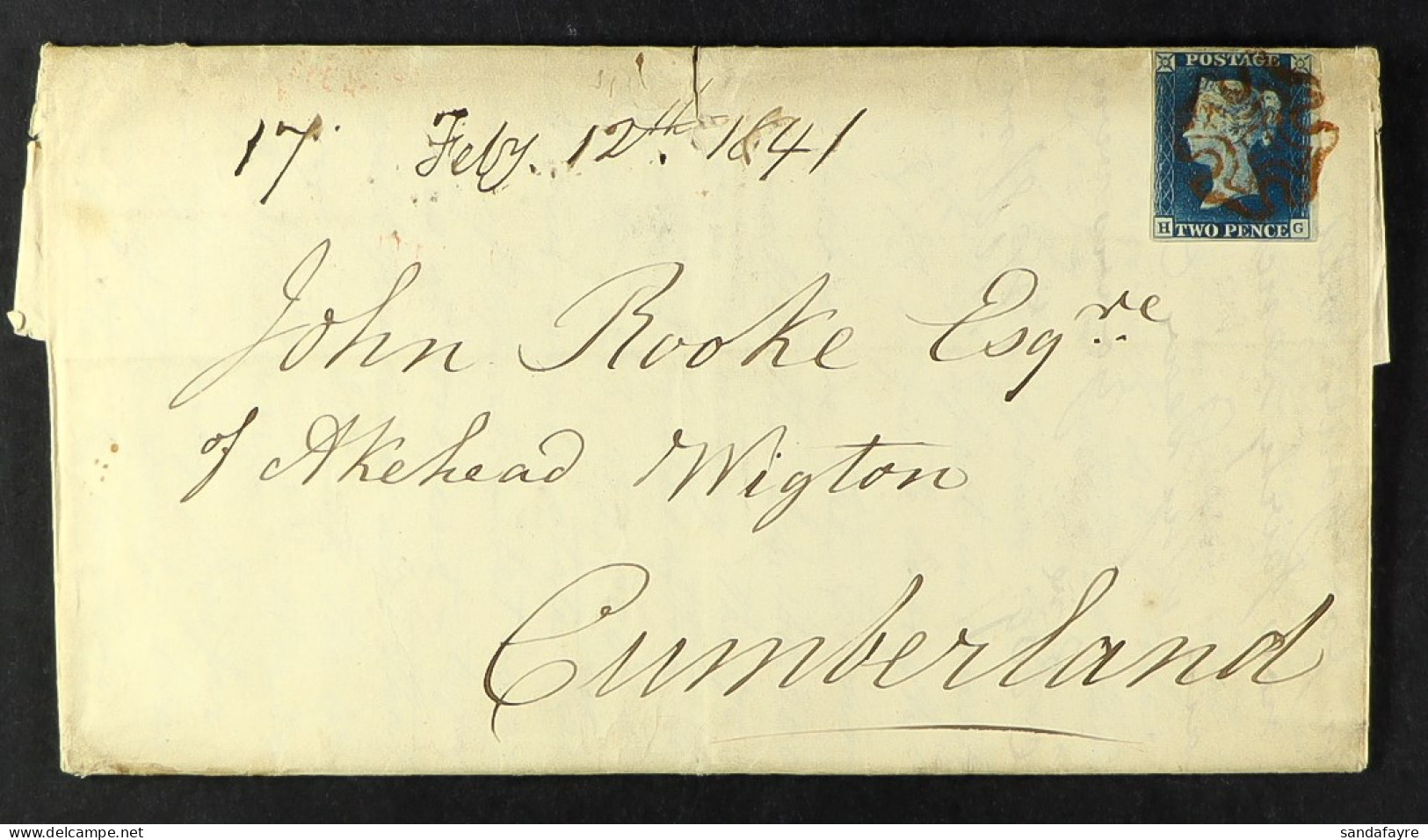 1841 (12 Feb) EL From Peebles To Akehead Wigton, Cumberland Regarding The Proposed 'National Railway Of Scotland' Filled - Other & Unclassified