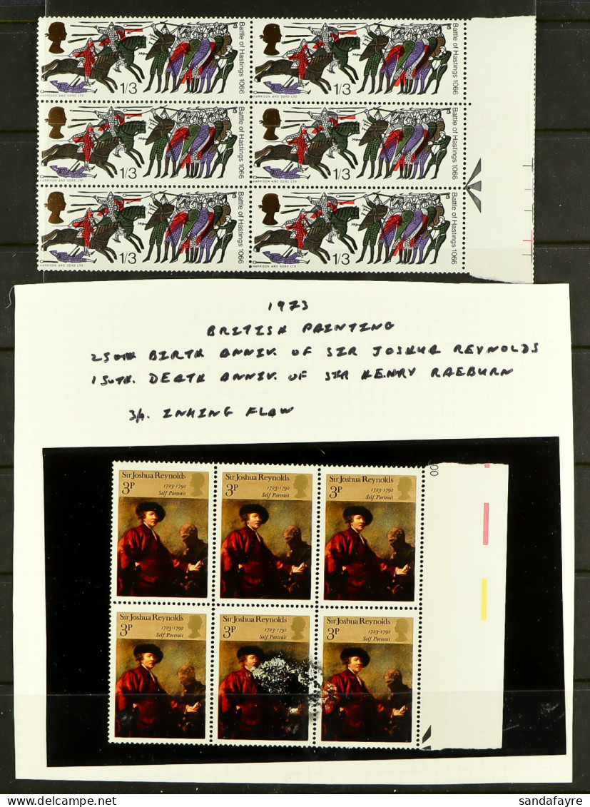 1969 - 2001 ERRORS & FLAWS Assortment Of Never Hinged Mint Stamps Often In Small Multiples Or Blocks Showing All Manner  - Andere & Zonder Classificatie