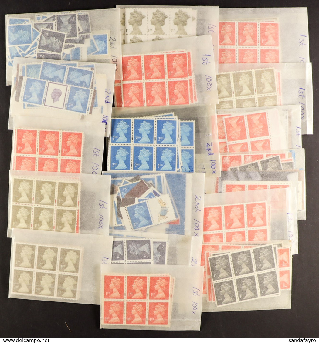 1st AND 2nd CLASS DEFINITIVE STAMPS In Glassines Of 100. 4,700 1st Class Stamps And 2,500 2nd Class. Swap-out Value Â£7, - Other & Unclassified