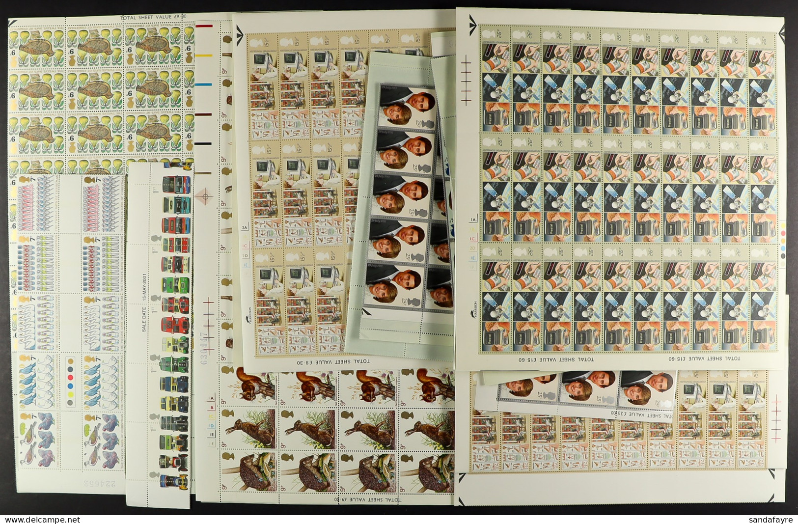 SELECTION BOX OF MINT STAMPS. Includes Sheets, Part Sheets, Year Packs, A Year Book And Some Oddments. Face Value Â£351 - Other & Unclassified