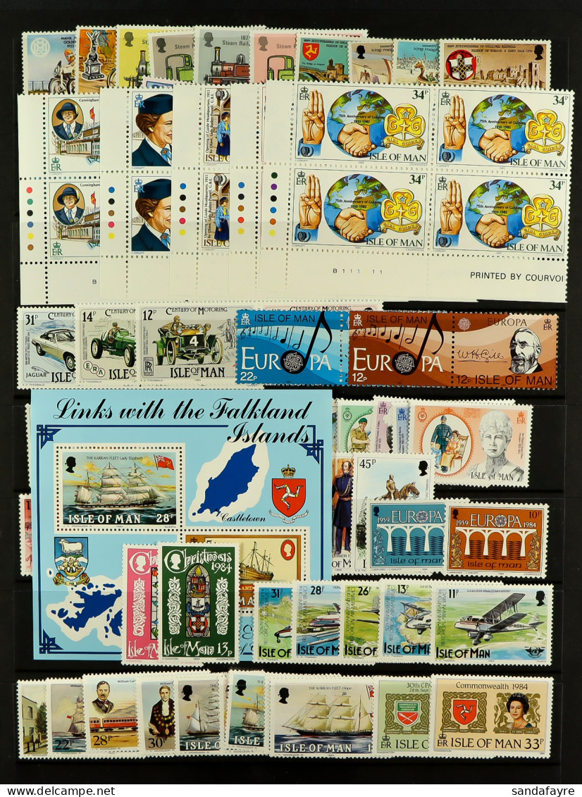 ISLE OF MAN SELECTION Of Presentation Packs, Mint Stamps, Mini Sheets And FDCc. 1971 - 1984.Â  Approximately 80 Covers.  - Other & Unclassified