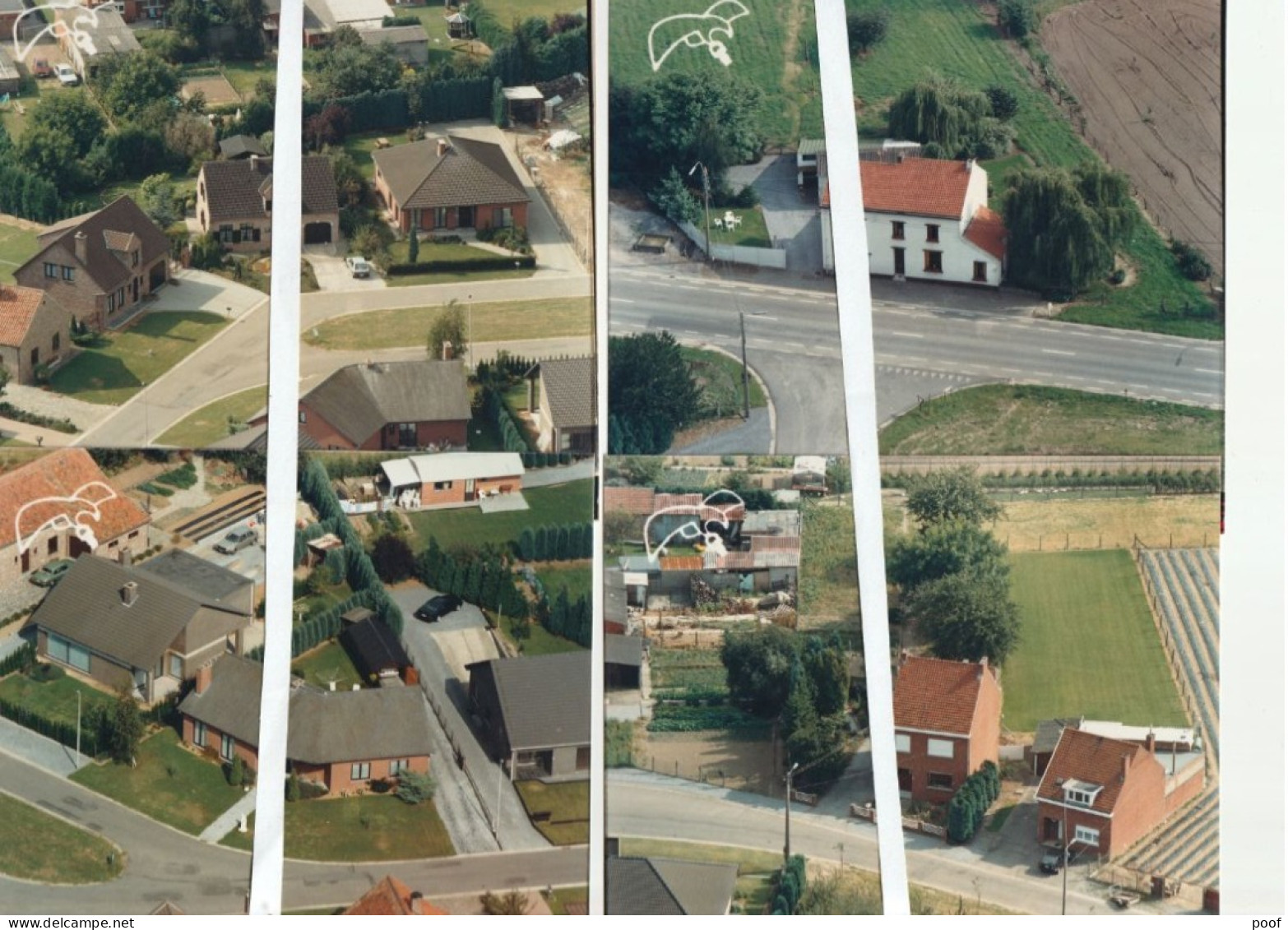 Borgloon  : 8 Luchtfoto's ( Jozefplein ,St-Truiderstwg , Oude Truiderbaan, ...) - Borgloon