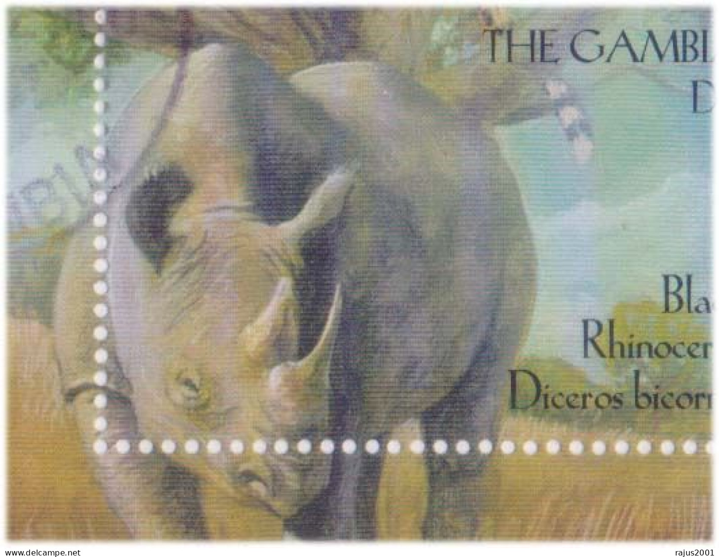 Animals In A Game Reserve, Cheetah, Black Rhinoceros, Giant Eland, Bontebok, Chimpanzee, Wild Animal, Mammals, Sheet FDC - Rhinoceros