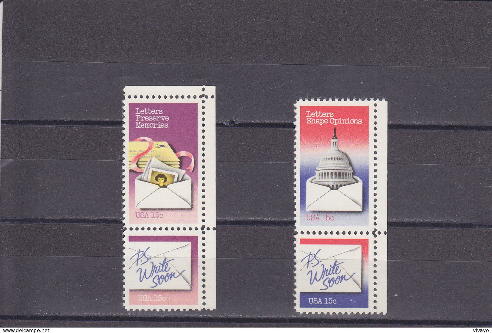 USA - ETATS UNIS - ** / MNH - 1980 - LETTERS WRITING - Sc. 1805/6, 1809/10 - Mi. 1421/2 , 1425/6 - Unused Stamps