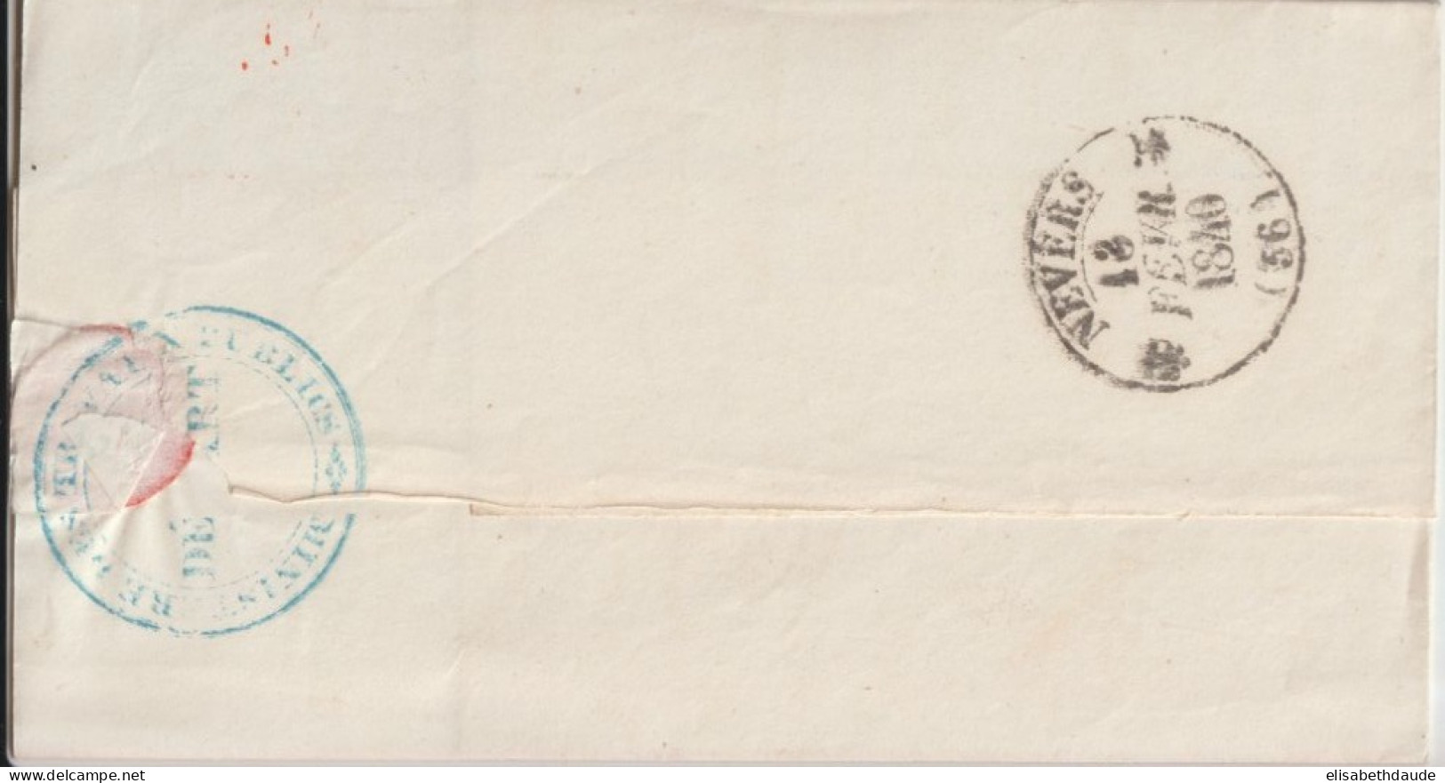 1840 - MARQUE FRANCHISE "MINISTERE DES TRAVAUX PUBLICS" Sur LETTRE SC De PARIS CACHET VERIFICATION => NEVERS (NIEVRE) - Civil Frank Covers