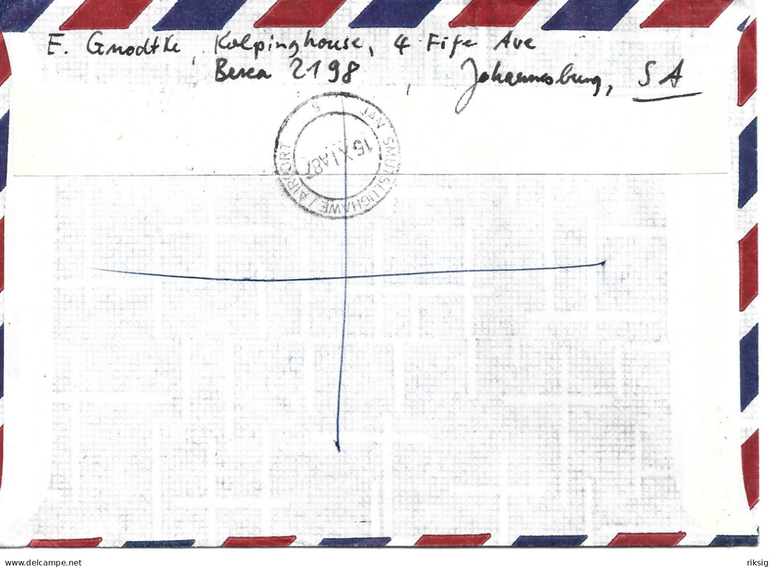 South Africa - Airmail. Cover Sent To Germany 1987.  H-1992 - Poste Aérienne