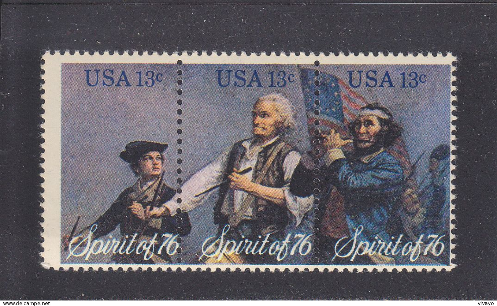 USA - ETATS UNIS - ** / MNH - 1976 - 200TH ANNIV. INDEPENDENCE-SPIRIT OF 76- DRUMMER, FIFER - Sc. 1629/31 - Mi. 1197/99 - Unused Stamps