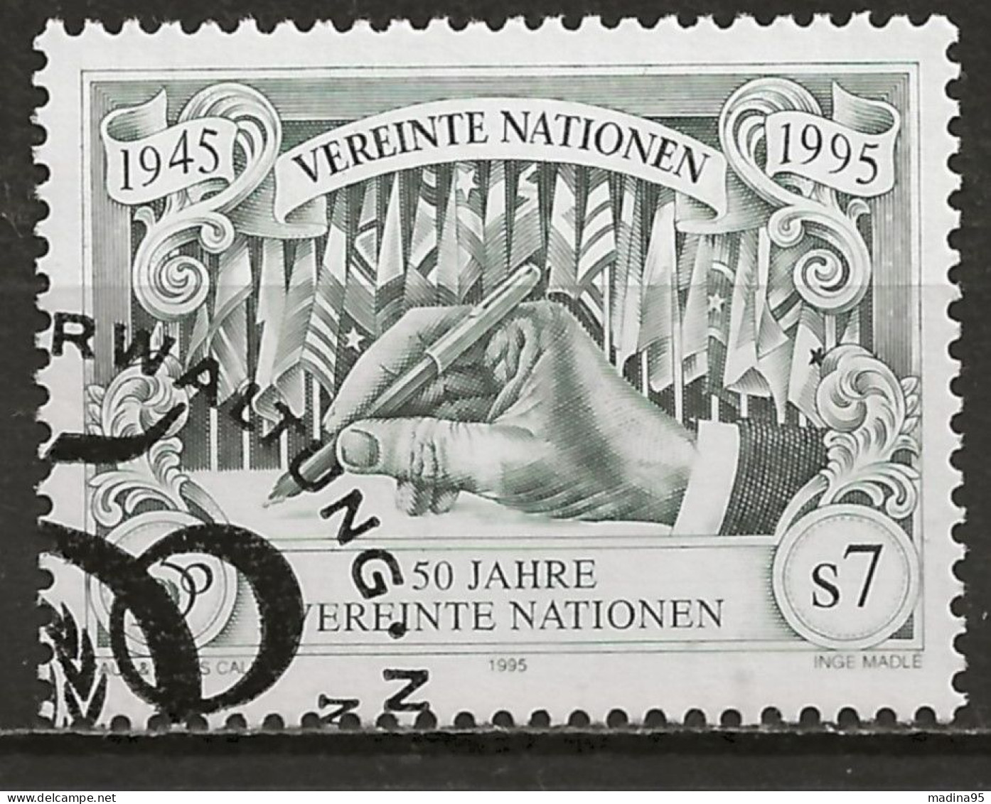 NATIONS-UNIES - VIENNE: Obl., N°YT 206, TB - Usati