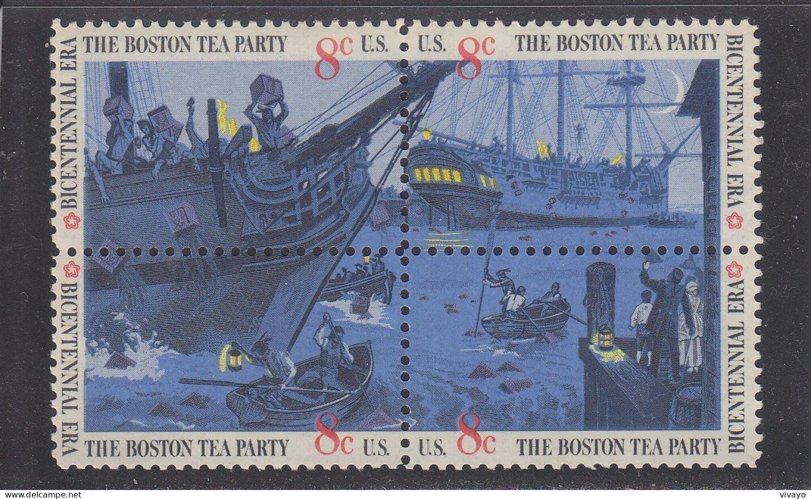 USA - ETATS UNIS - ** / MNH - 1973 - THE BOSTON TEA PARTY -  Sc. 1480/3 -  Mi. 1109/12 - Unused Stamps