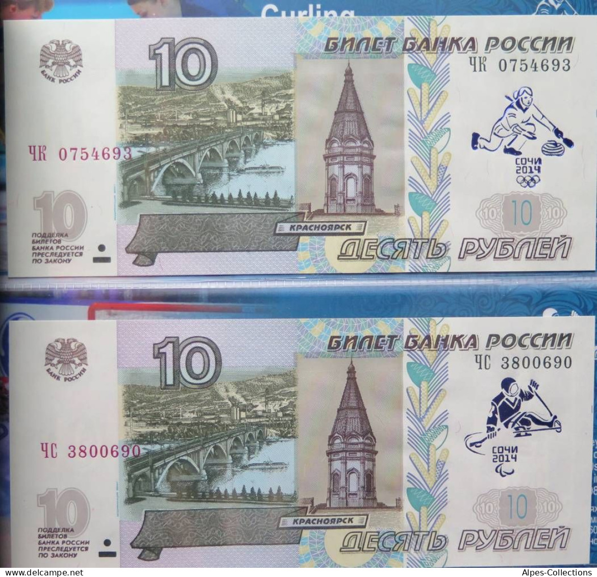 028 - Livret collector de 16 billets RUSSIE - JO SOTCHI - NEUFS - bleu