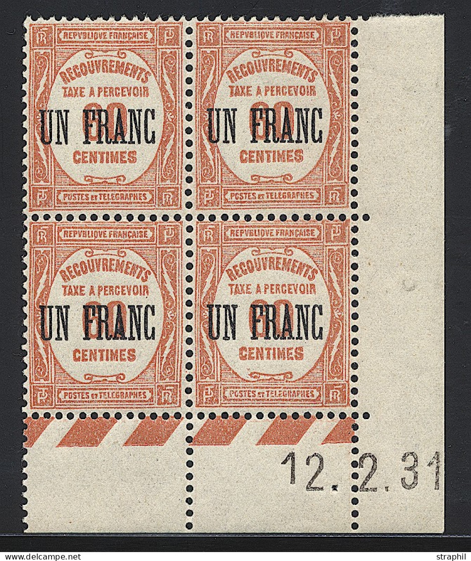 ** COINS DATES (BLOCS DE 4) - ....-1929