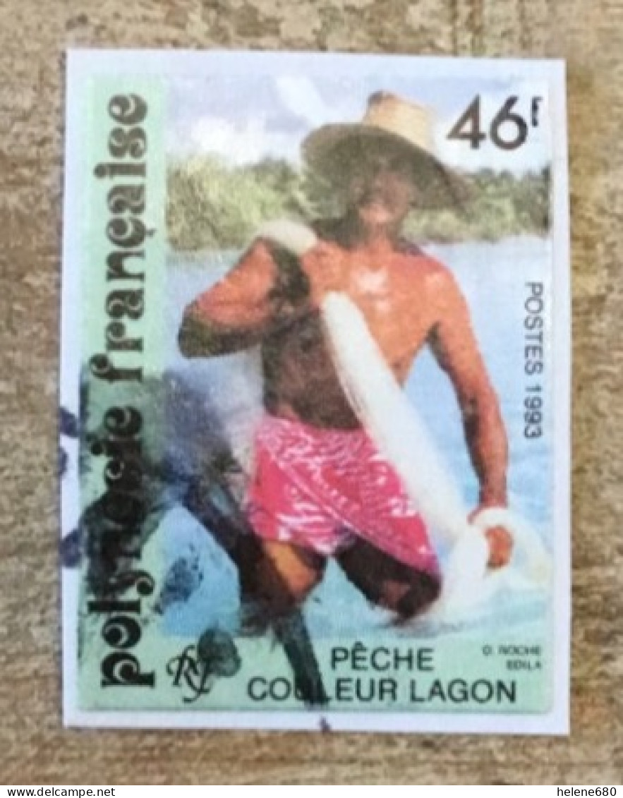 POLYNÉSIE. Pêche Couleur Lagon N° 427 - Gebraucht