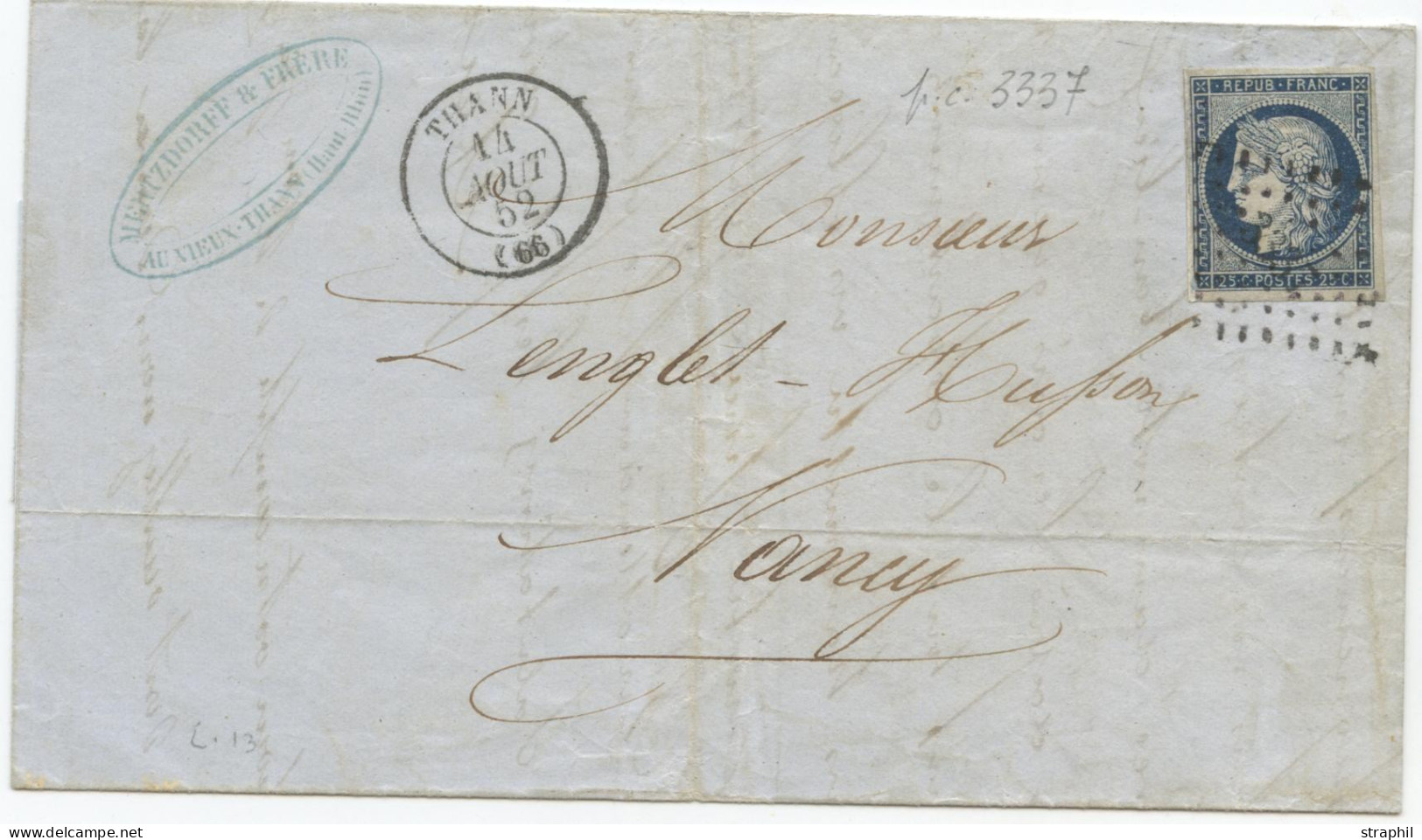 LAC PERIODE 1849 -70 Haut-Rhin - Other & Unclassified