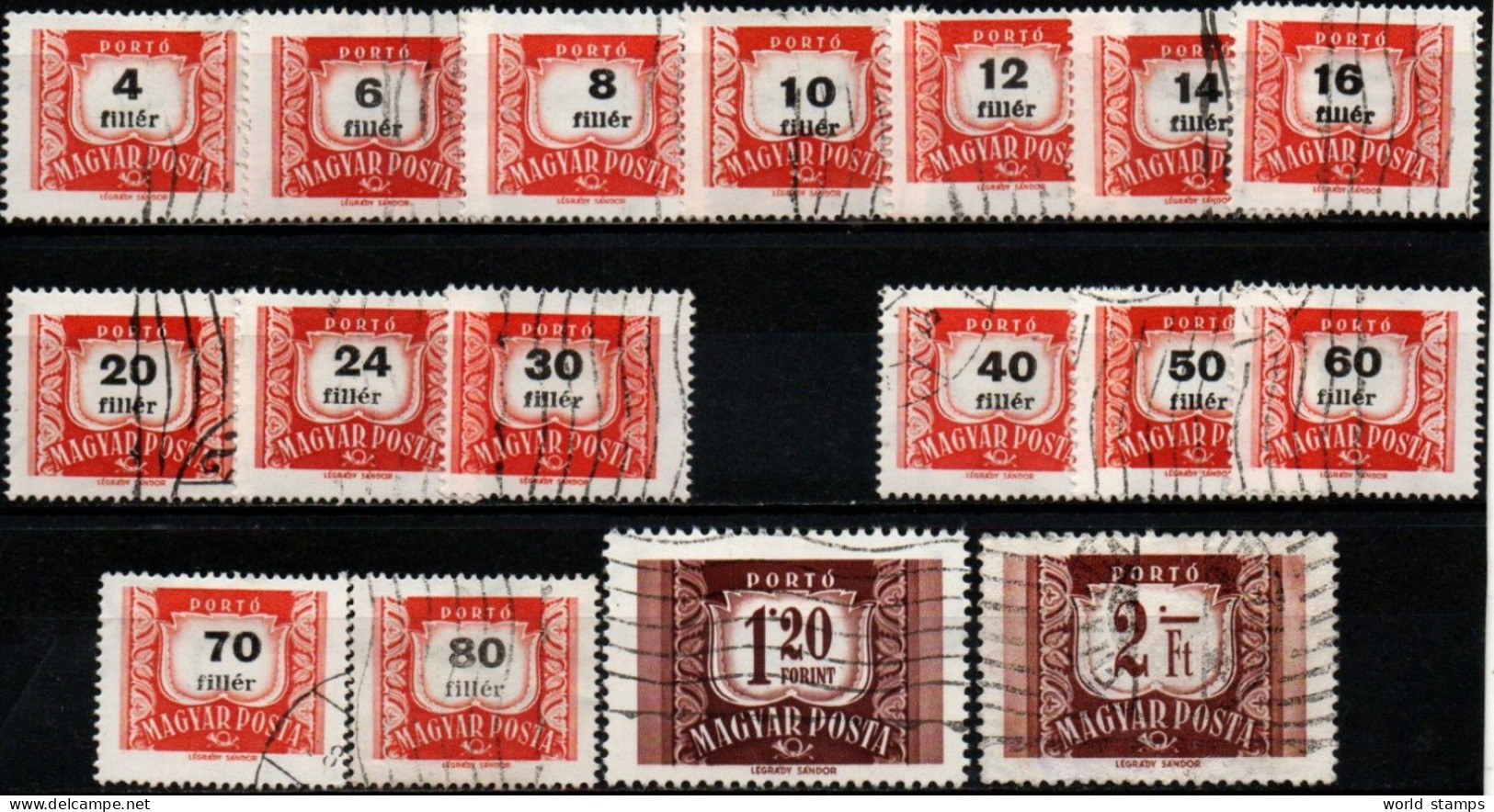 HONGRIE 1958-69 O MANQUE 36 F - Port Dû (Taxe)