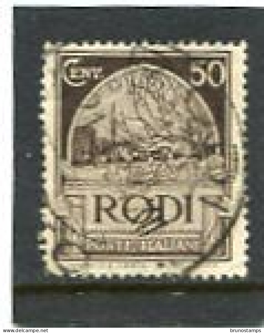 ITALIA/ITALY -  EGEO  1932  50c  DEFINITIVE   FINE USED - Egeo (Rodi)