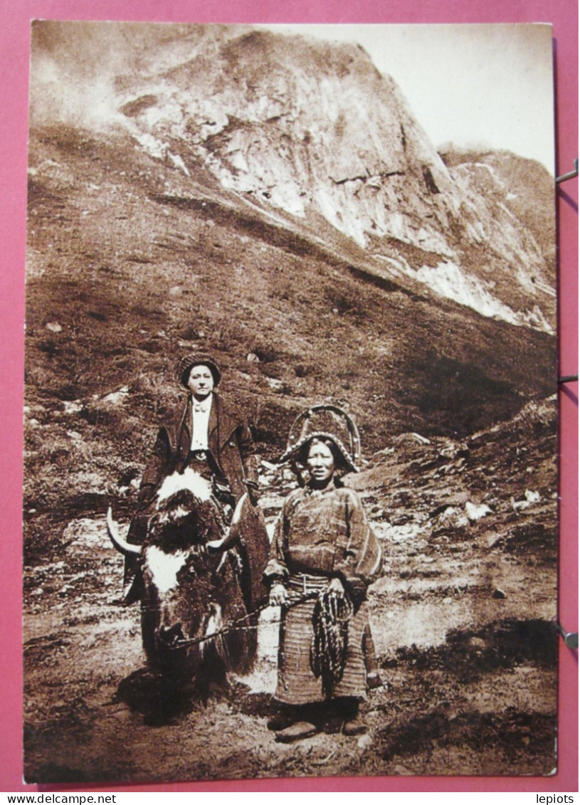 Visuel Très Peu Courant - Tibet - Alexandra David Neel Sur Un Yack Au Tibet - Digne Les Bains - Tíbet