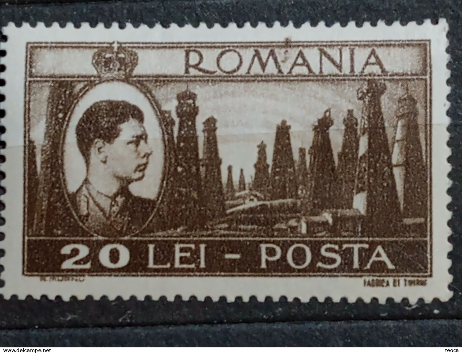 Romania 1947 Mi 1074,king Michael,printed With Line Horizontal  Unused - Errors, Freaks & Oddities (EFO)