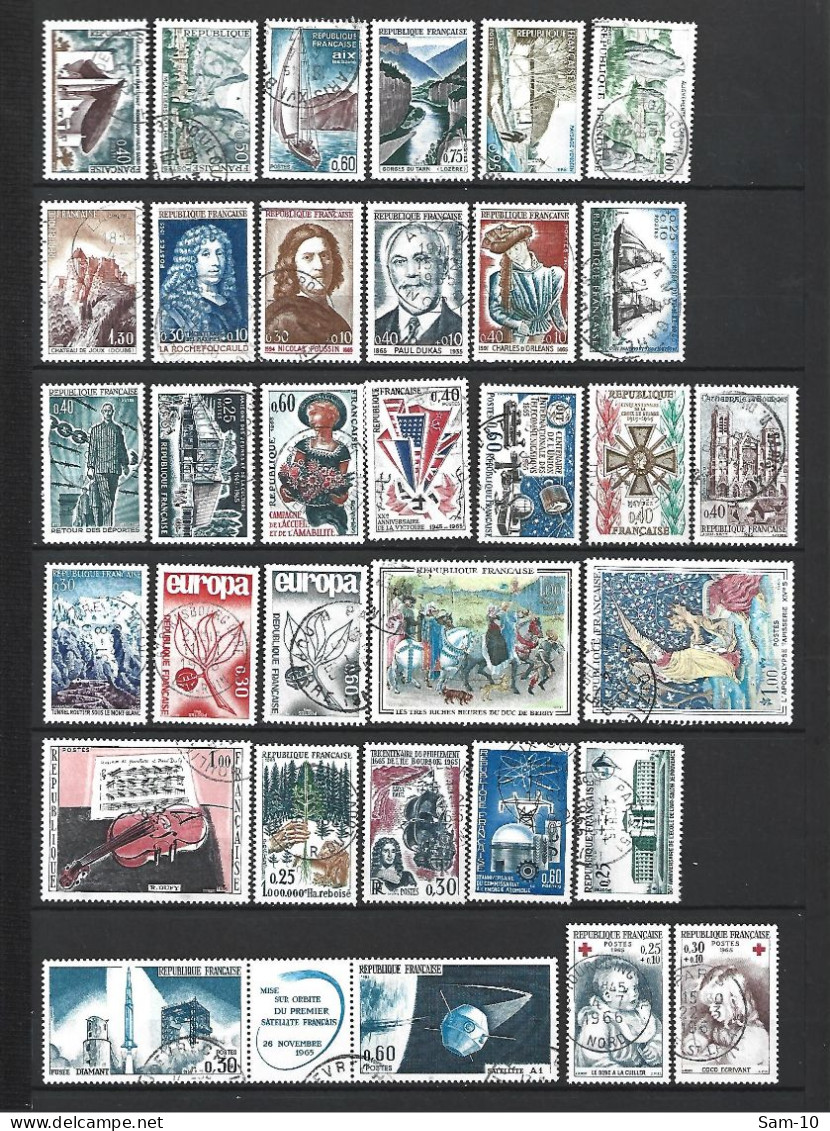 Année 1965 Complète  De France En Oblitéré N 1435 / 1467 - 1960-1969