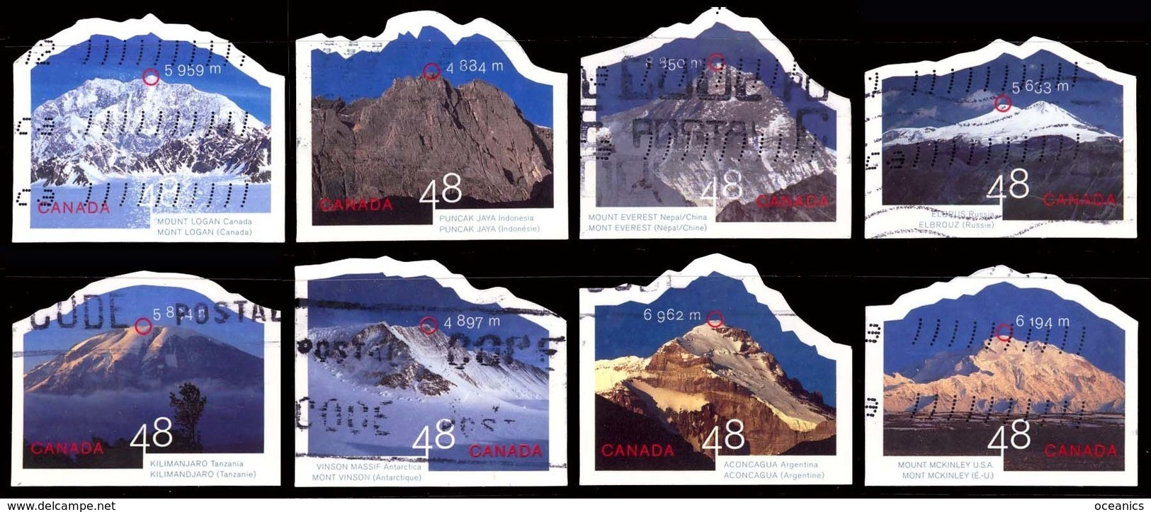 Canada (Scott No.1960a-f - Année Des Montagnes / Year Of The Mountains) (o) Série /set - Used Stamps