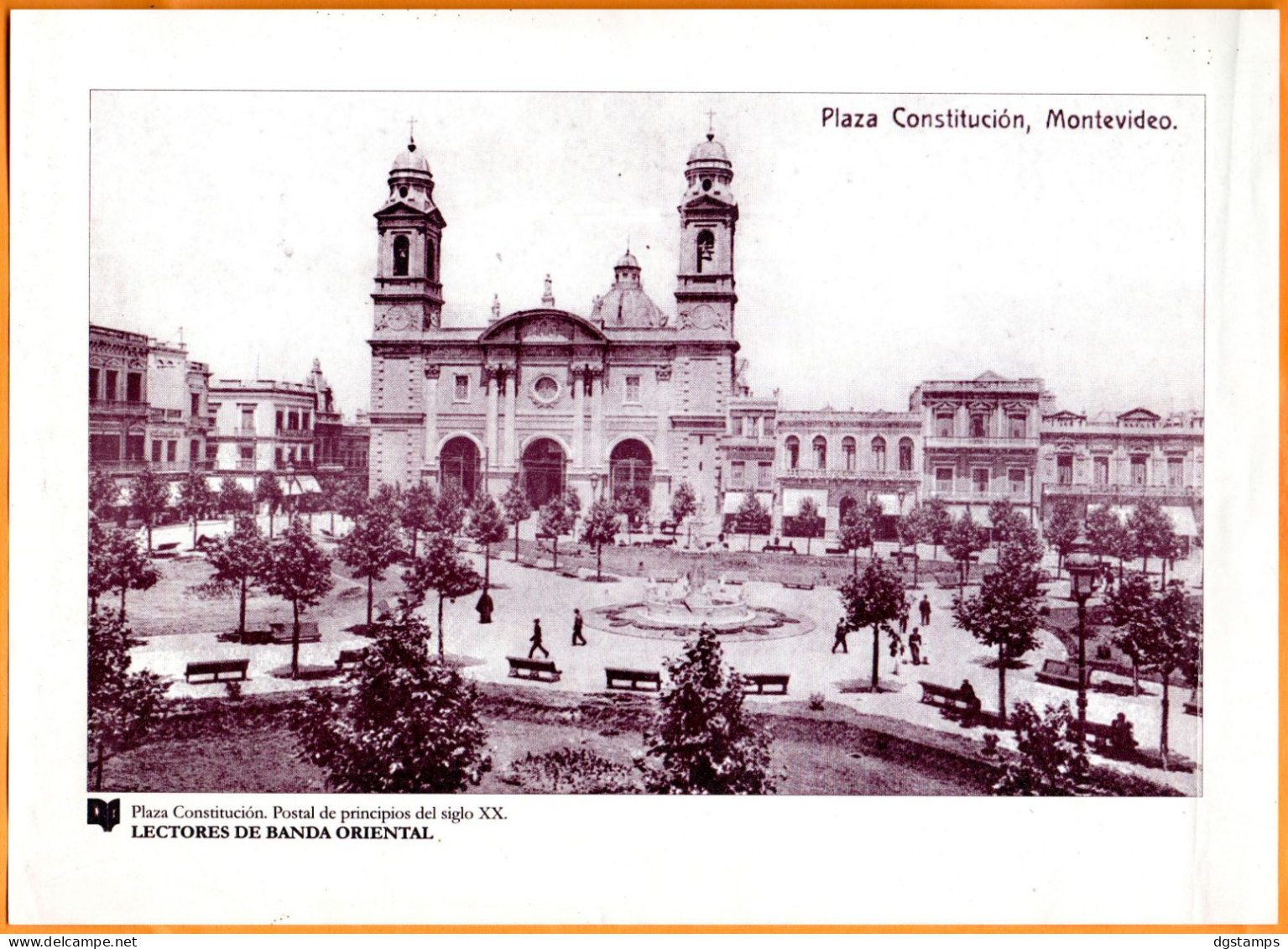 Uruguay 1906 "postcard From The Beginning Of The 20th Century". Constitución Square, Montevideo. Sheet 27x19.5 Cm. - America