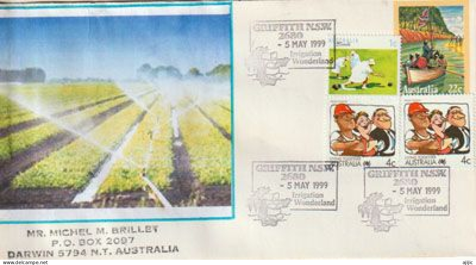 AUSTRALIA. Griffith | Rural City, Irrigation Wonderland (NSW) Cultural & Culinary Diversity, Letter To Darwin NT 1999 - Storia Postale