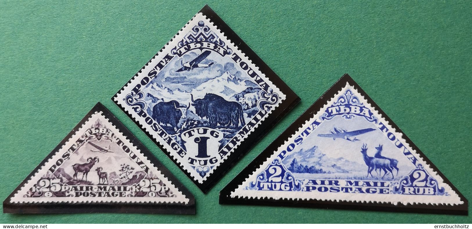 Tuva 1934 No. 53/25K**mit Falz 56/1T**mit Falz 57/2T** Ohne Gummi - Tuva