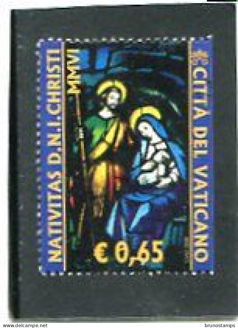 VATICAN CITY/VATICANO - 2006   65c  CHRISTMAS  IMPERF RIGHT  EX BOOKLET  FINE USED - Gebraucht