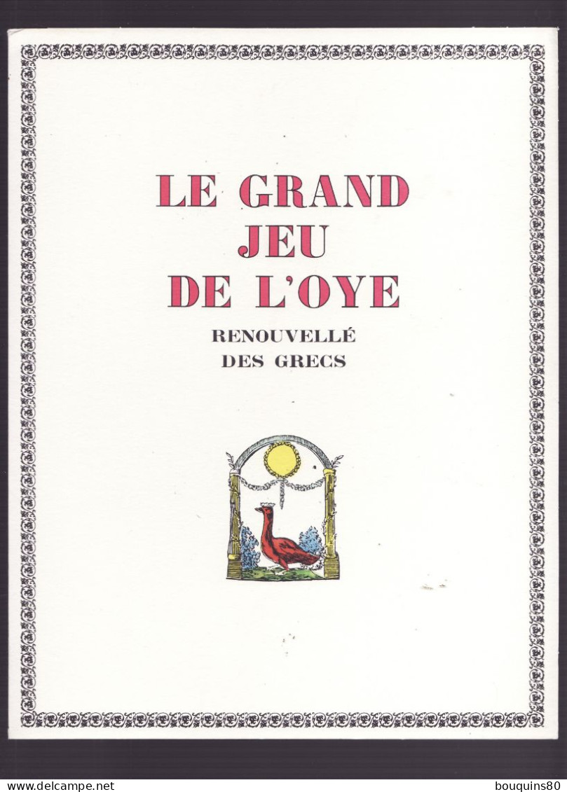 LE GRAND JEU DE L'OYE RENOUVELLE DES GRECS Laboratoires CLIN-COMAR Genre Jeu De L'oie - Other & Unclassified