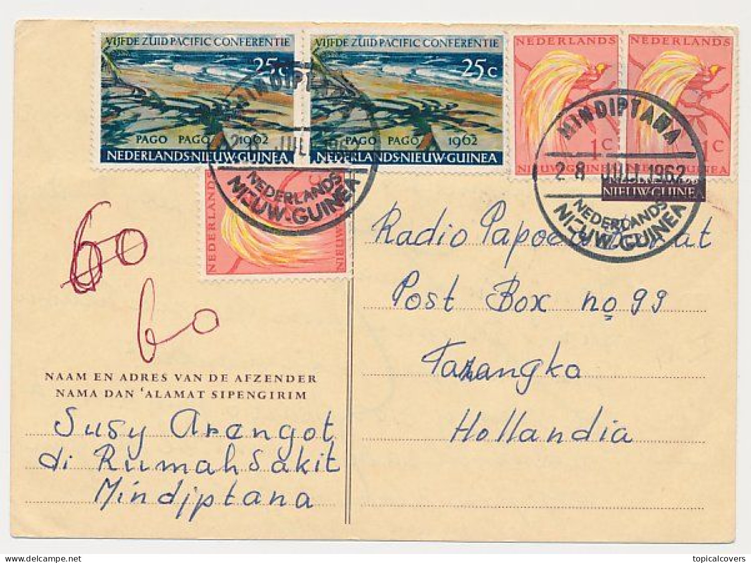 Nederlands Nieuw Guinea / NNG - MINDIPTANA 1962 - Netherlands New Guinea